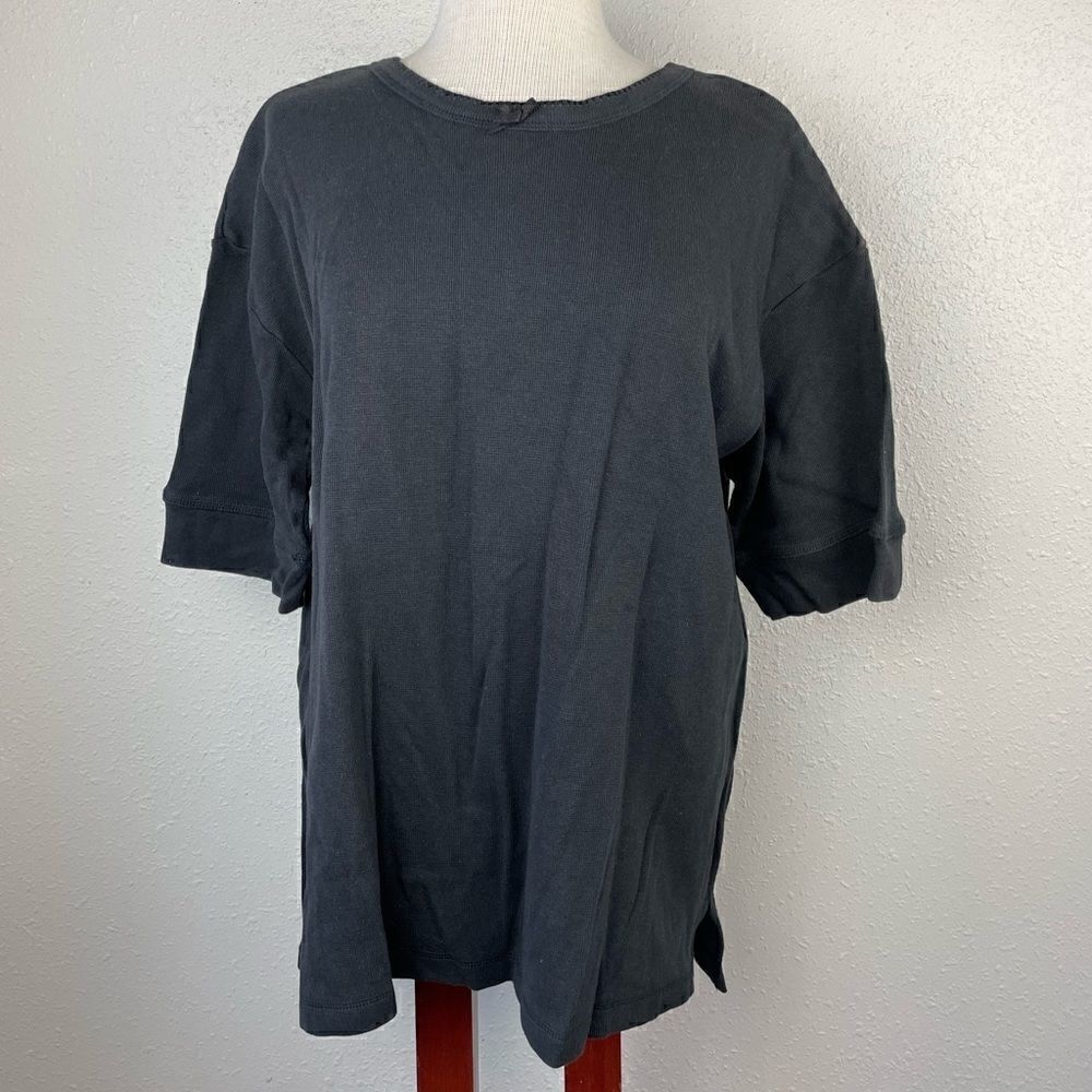EUC Laura Leigh Ltd Womens Black Short Sleeve Top 100% Cotton Size S